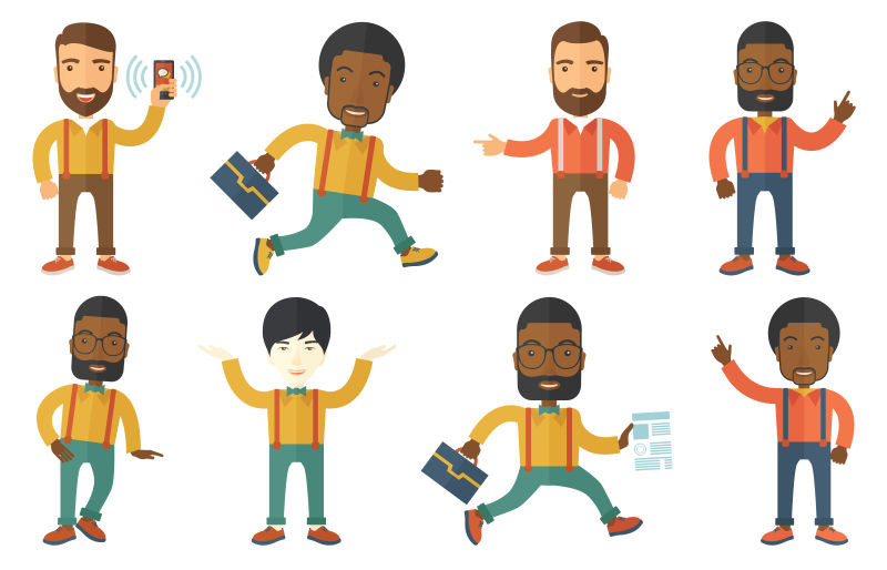 矢量创意商业人士插图设计