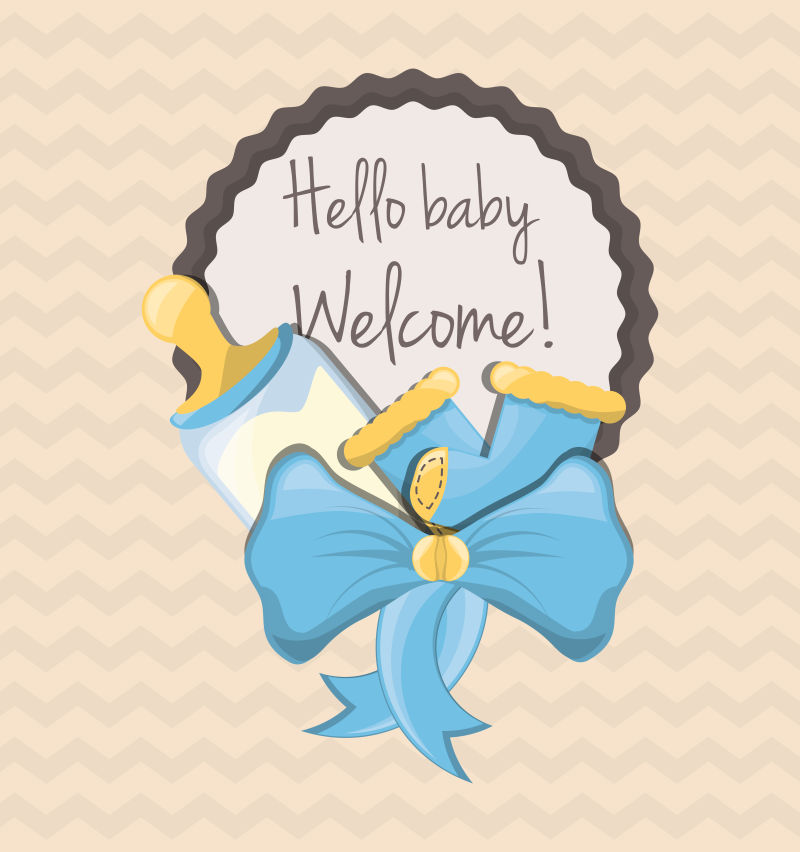 婴儿淋浴生日邀请卡