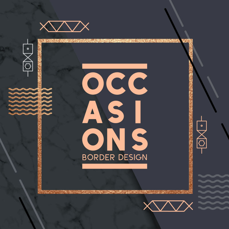 铜和灰色时尚的边界与复制空间和几何细节矢量插图