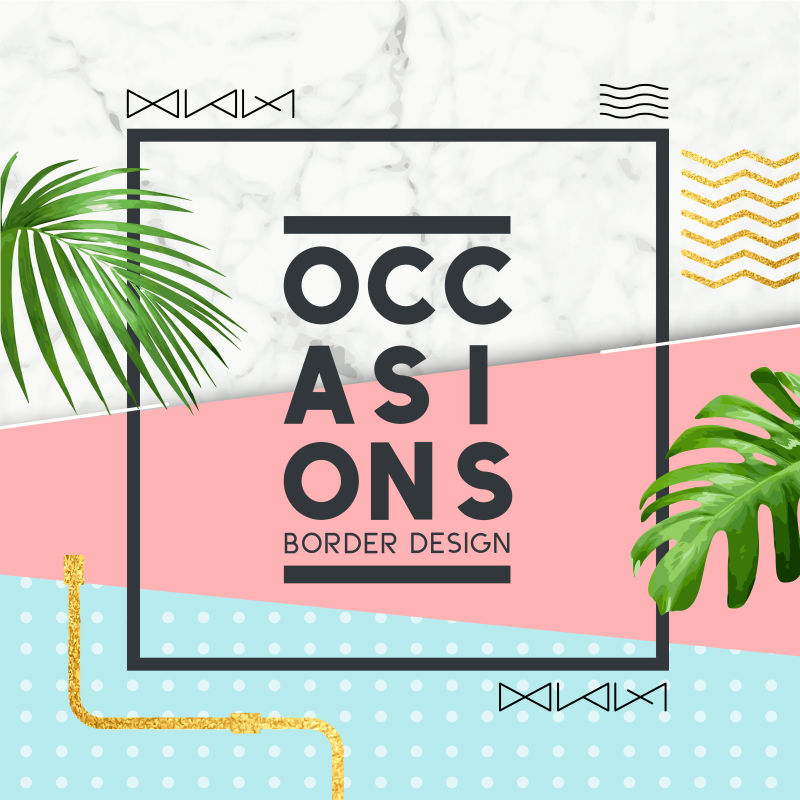 彩色彩色时尚框架与复制空间为您的标志或措辞矢量插图