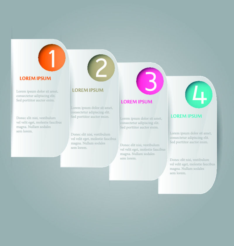 矢量现代抽象彩色时尚信息图表平面设计