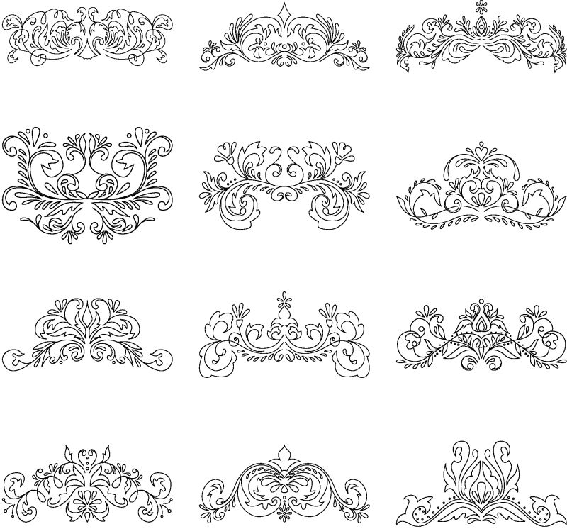 花卉装饰设计元素收藏年份风格