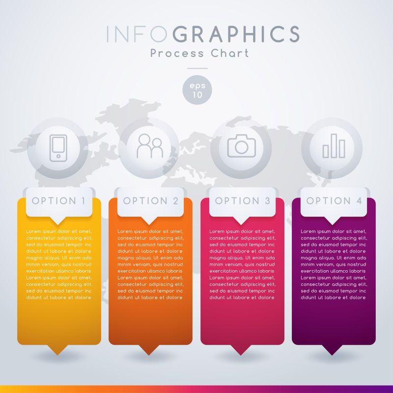 抽象矢量现代彩色对话框元素的信息图表设计