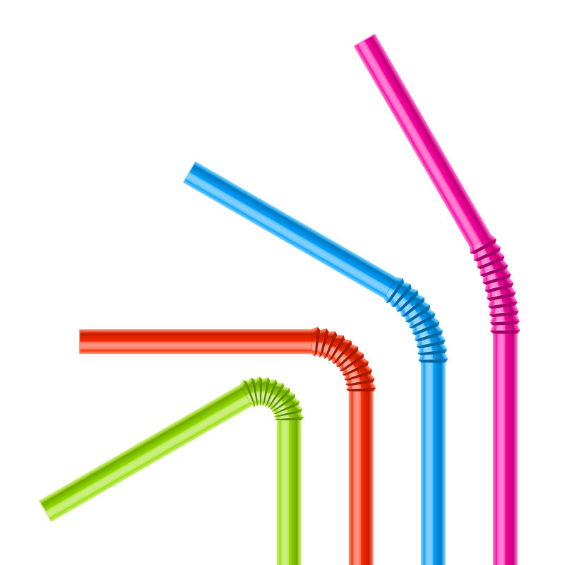 抽象矢量现代彩色吸管设计