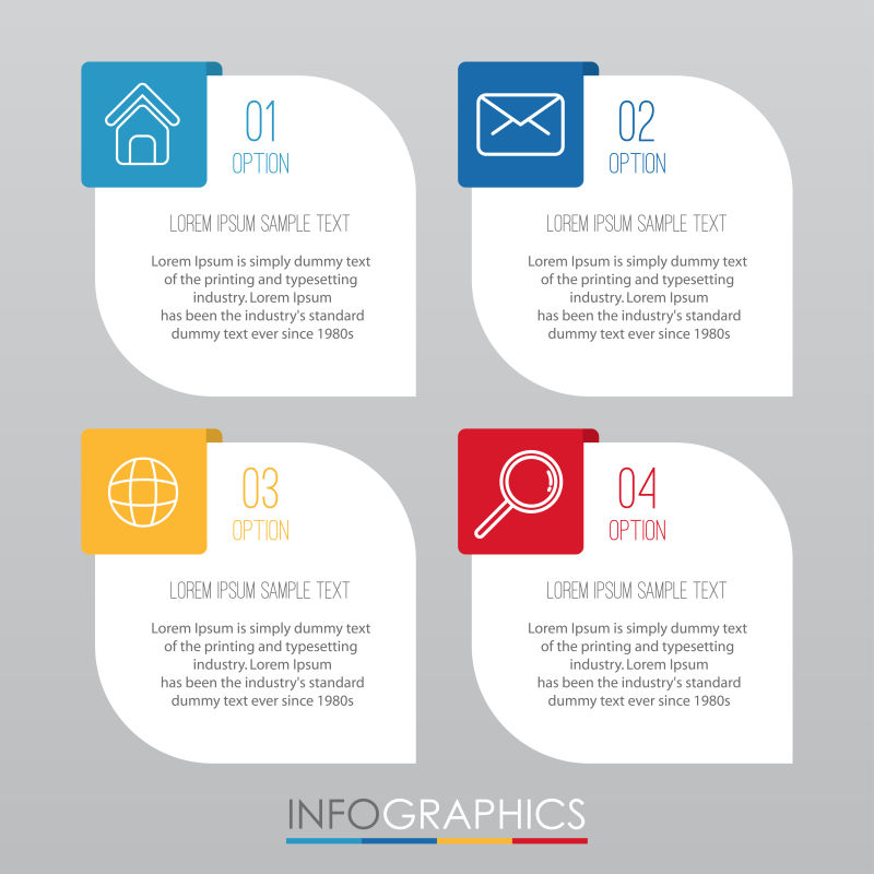 抽象矢量现代简洁时尚信息图表设计