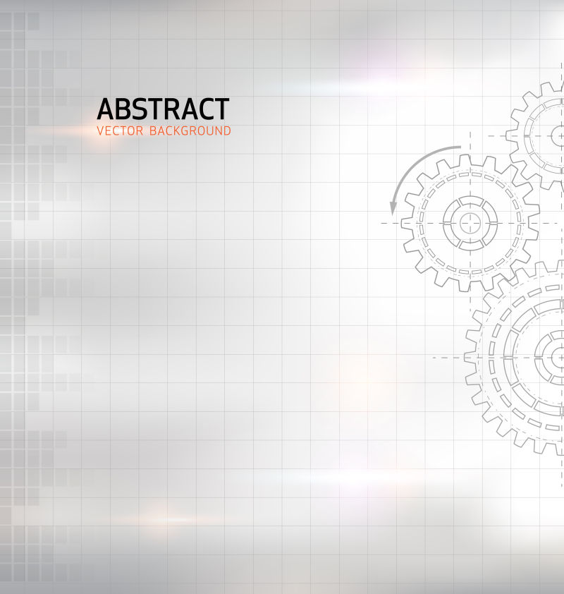 创意矢量现代齿轮元素的信息图表背景设计