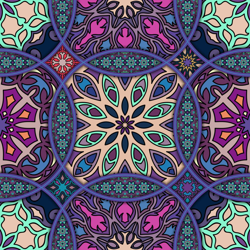 抽象矢量现代古典装饰元素背景设计