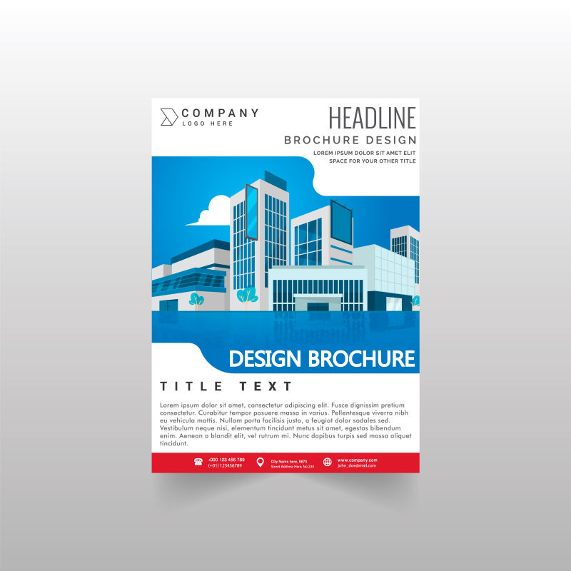 创意矢量现代商业经济主题的宣传单设计