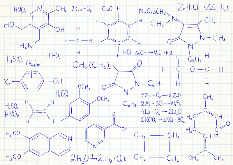 抽象矢量现代手绘数学公式设计背景