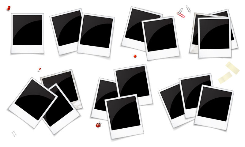 抽象矢量空白相框设计插图