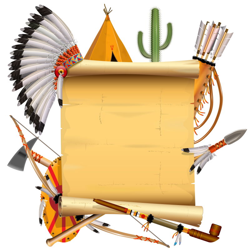 带有印度附件的矢量滚动