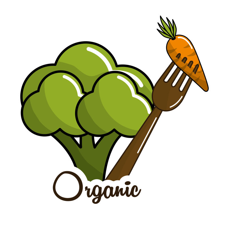 抽象矢量现代抽象生蔬图标设计