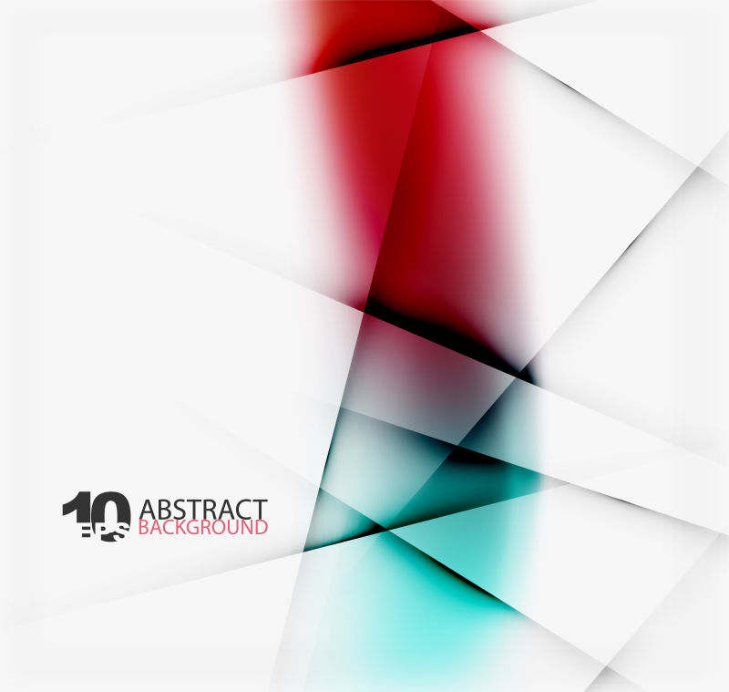 创意矢量红蓝色几何纸张背景设计