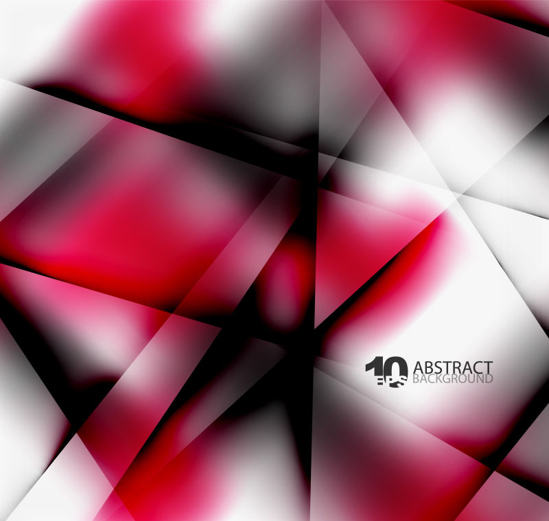 创意矢量现代红黑色几何纸张背景设计