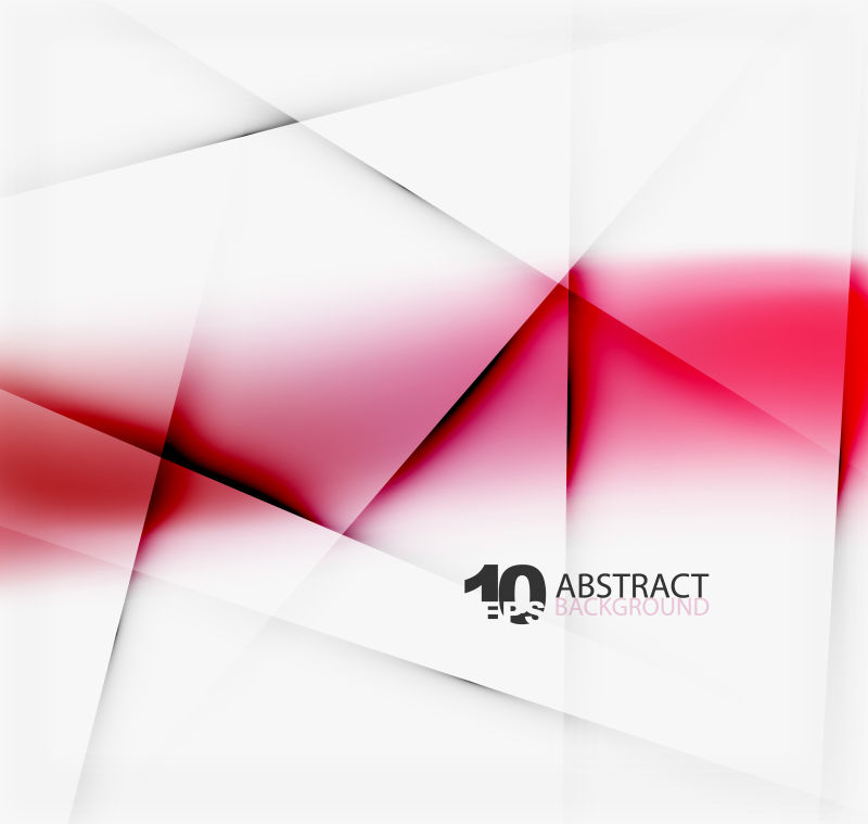 矢量抽象红色几何纸张背景设计