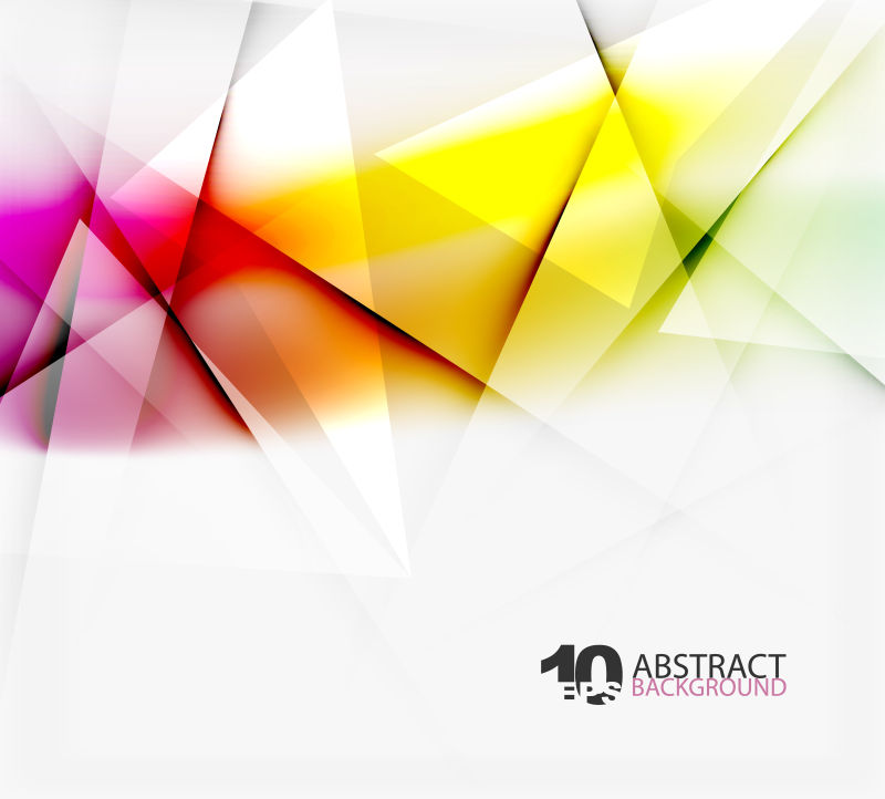 创意矢量彩色渐变几何纸张背景设计