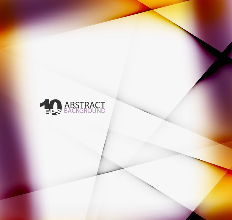 抽象矢量黄紫色几何纸张背景设计