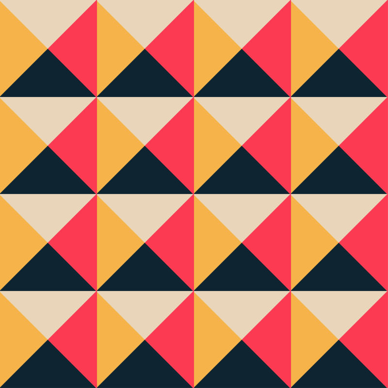 陈旧的三角形和方形图案黄色和红色