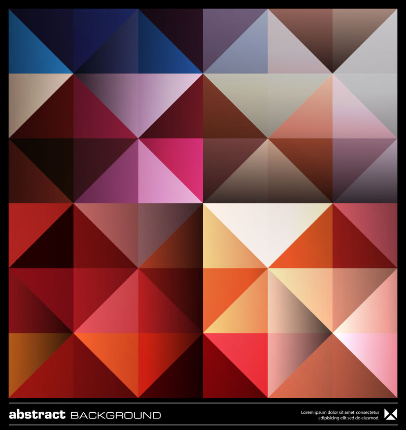 抽象丰富多彩的三角形背景矢量