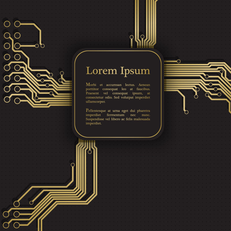 黑色和金色电路板元件