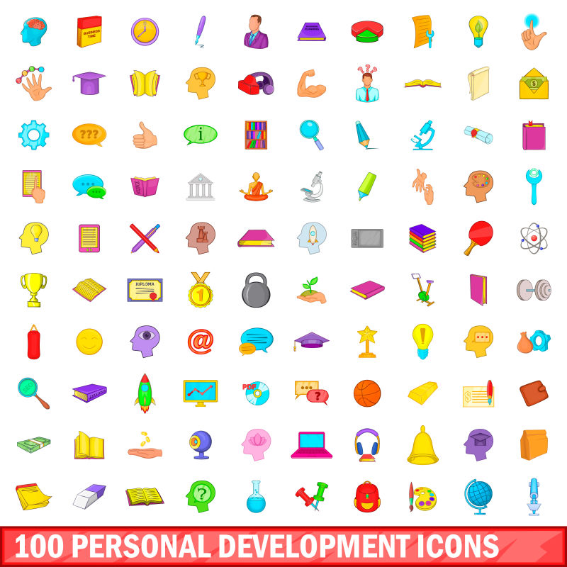 抽象矢量现代私人发展主题图标设计