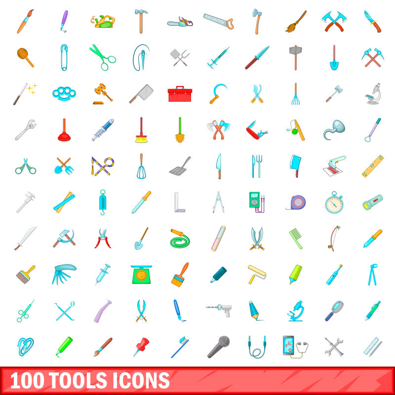 创意矢量工具主题的图标设计