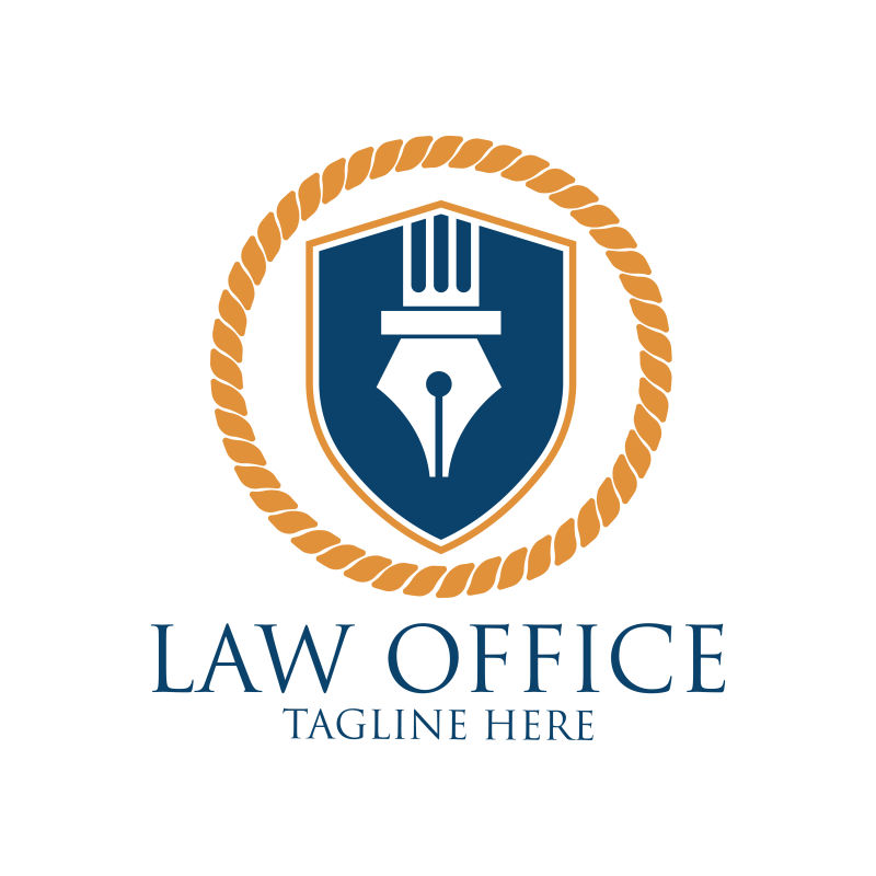 矢量现代法律公司标志设计