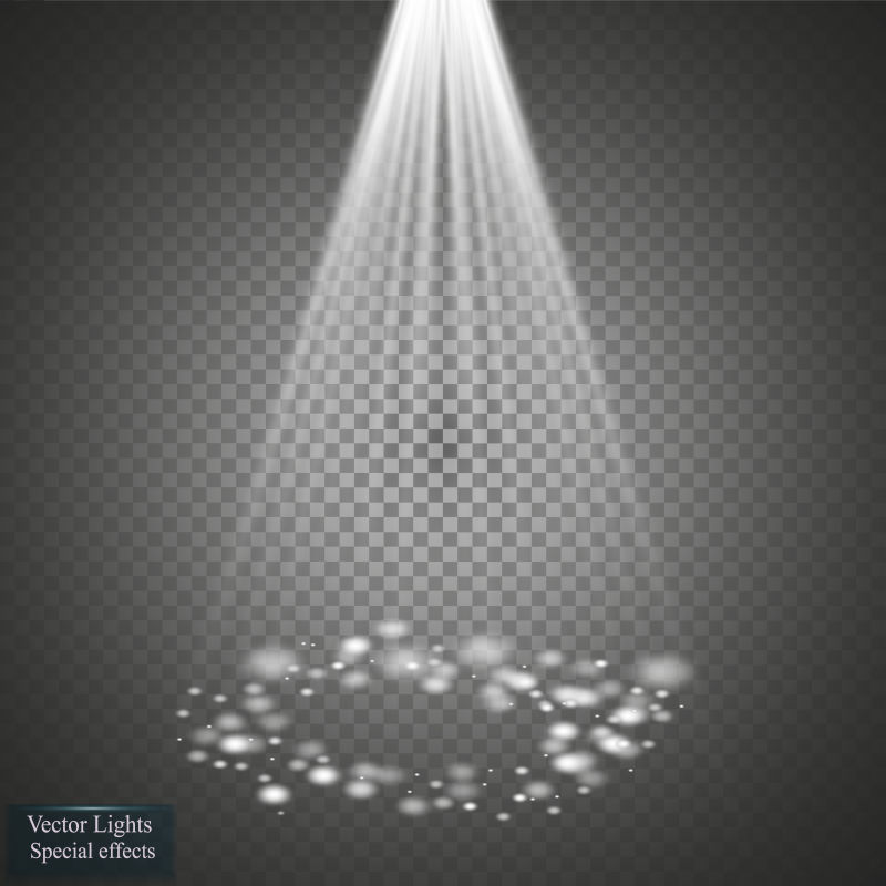 创意矢量现代白色美丽的舞台聚光灯设计