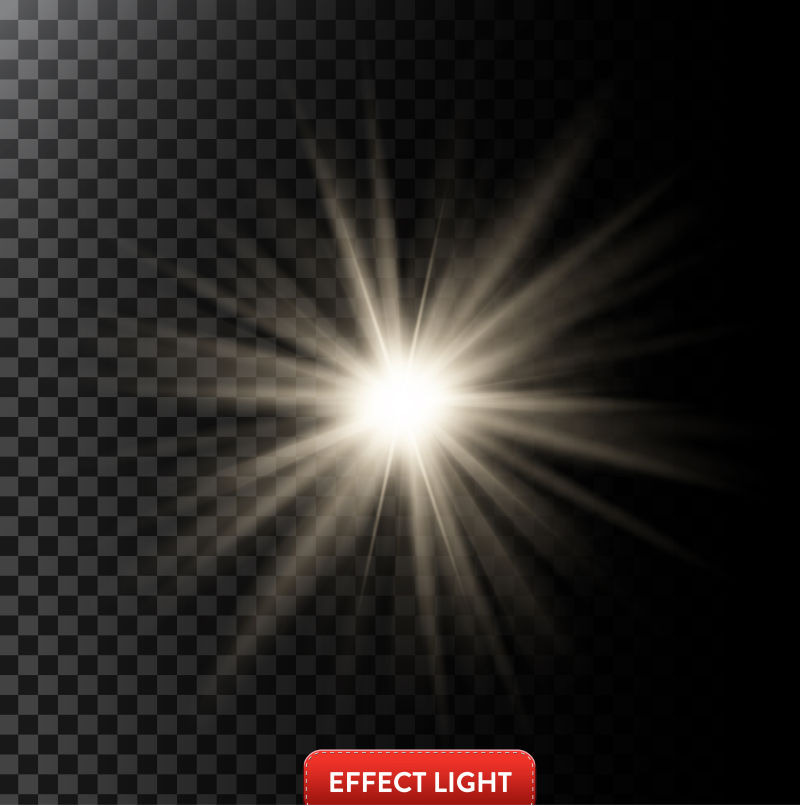 矢量白色耀眼灯光创意设计