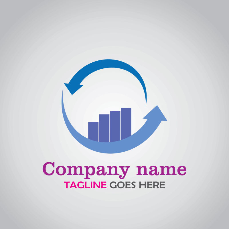 创意矢量现代生态循环标志设计