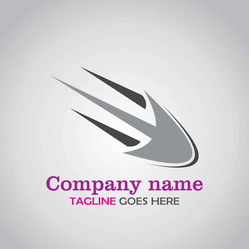 抽象矢量现代速度箭头元素标志设计