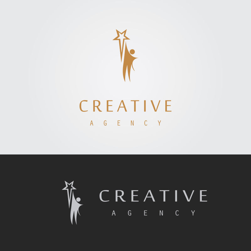 抽象矢量成功的商人标志设计