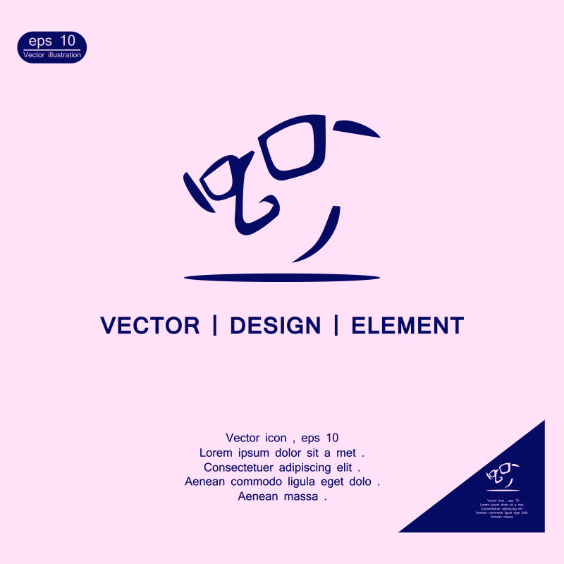 抽象矢量眼镜店标志设计