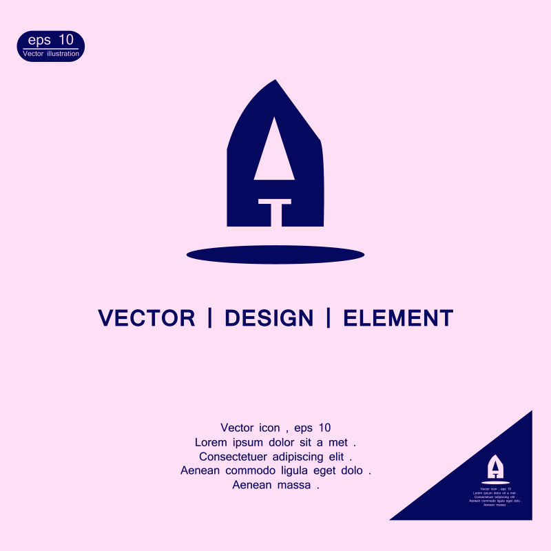 抽象矢量现代字母a标志设计