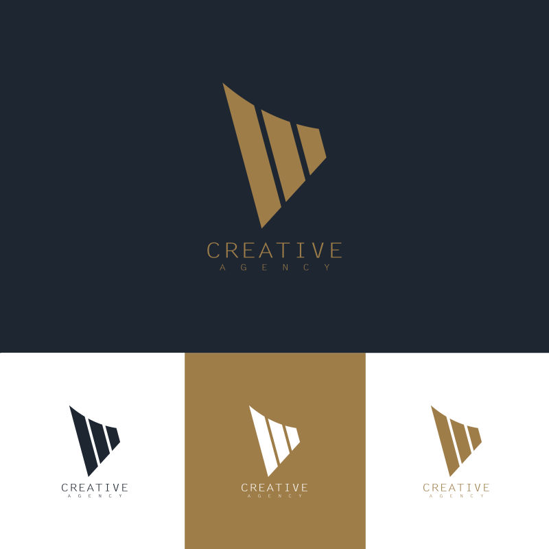 创意矢量现代条纹金融标志设计