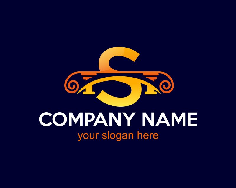 抽象矢量现代字母s时尚标志设计