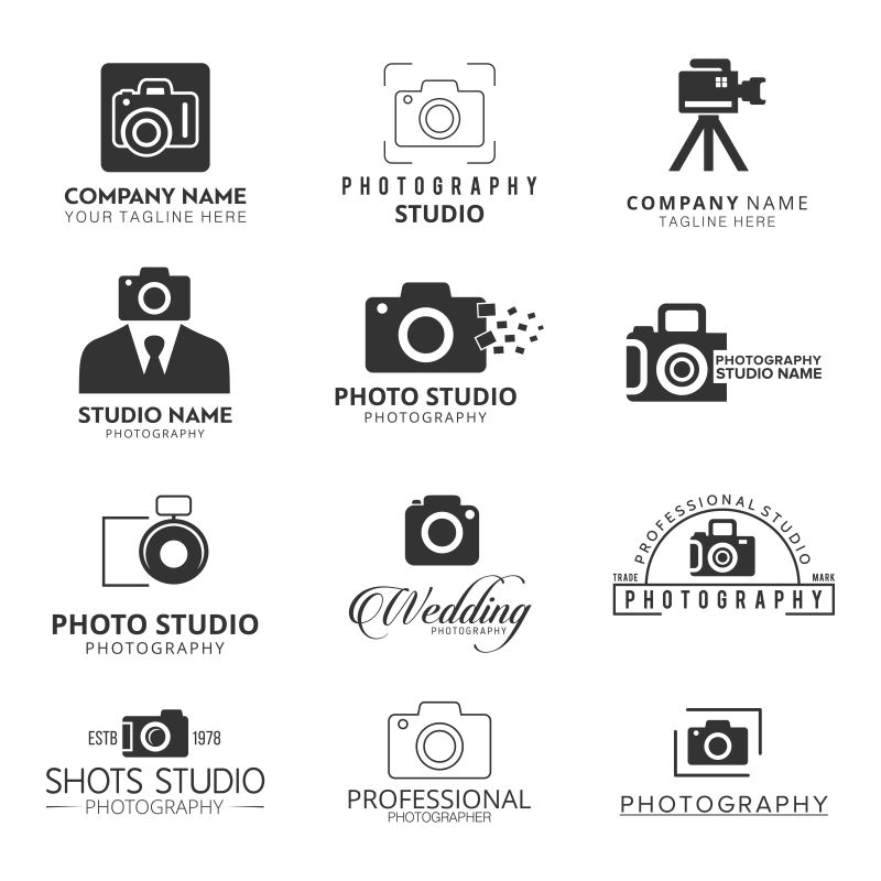 创意矢量照相机主题标志设计