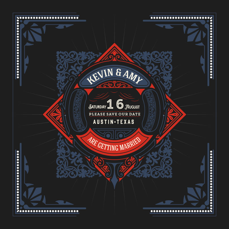 创意矢量现代老式花纹装饰标志设计