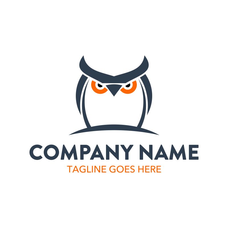 矢量猫头鹰标志创意设计