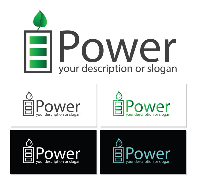 矢量创意绿色能源标志设计