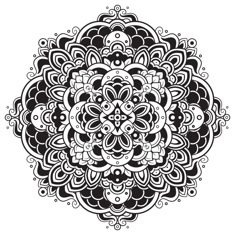 矢量抽象现代装饰花纹设计元素