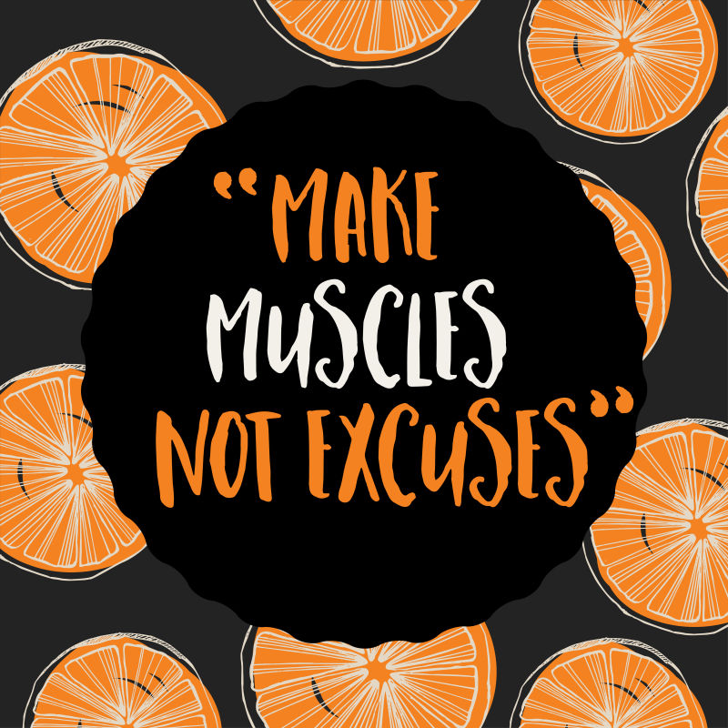 抽象矢量卡通肌肉元素插图设计