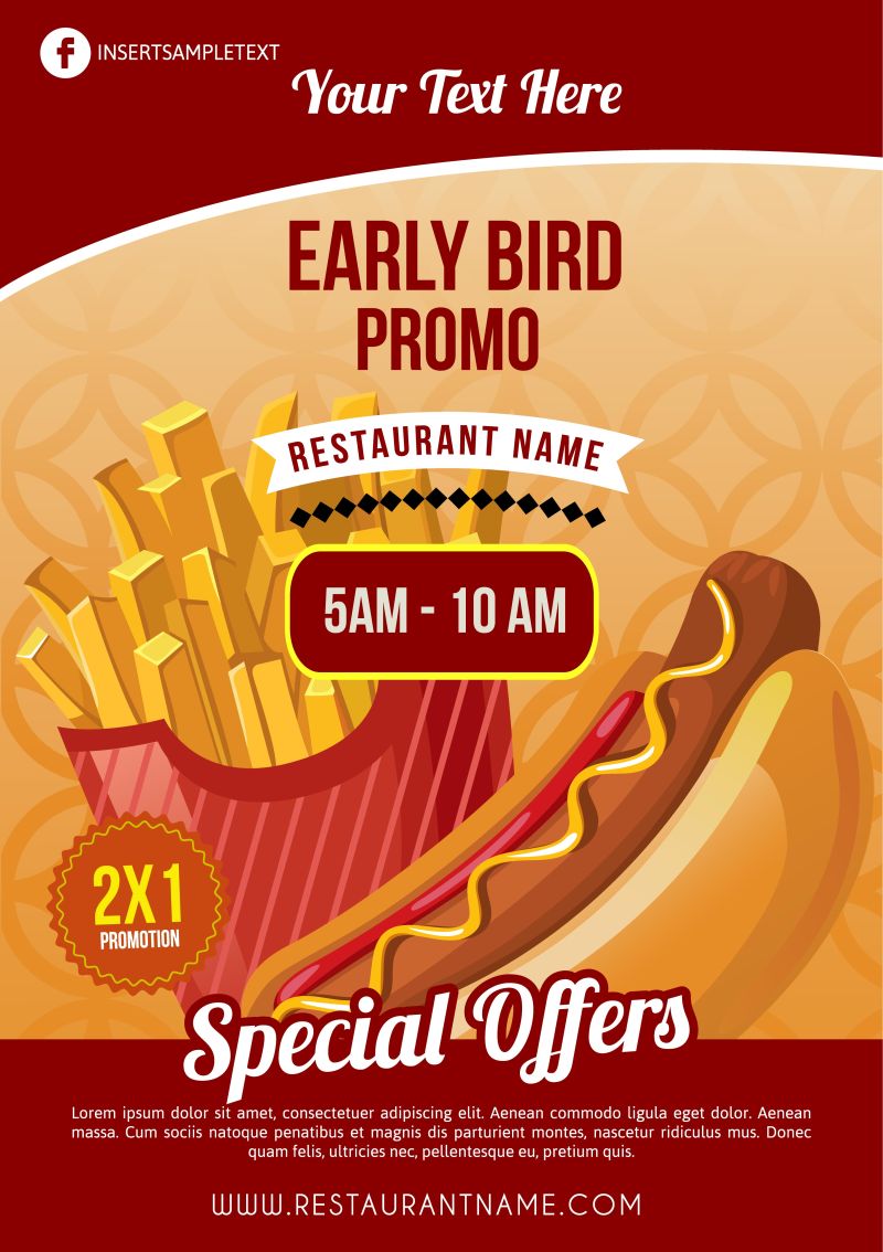 矢量食物海报设计