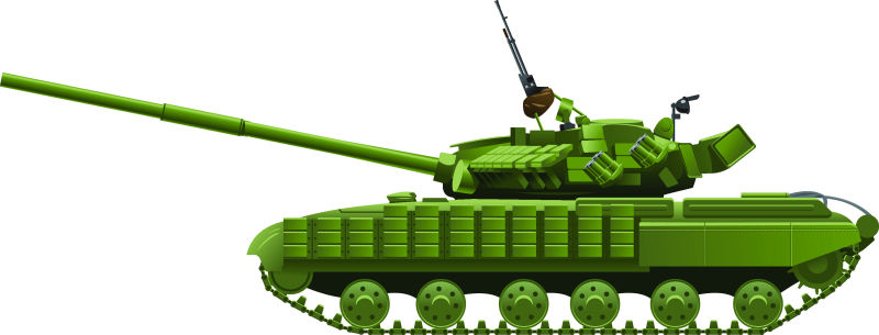 抽象矢量现代军用坦克设计