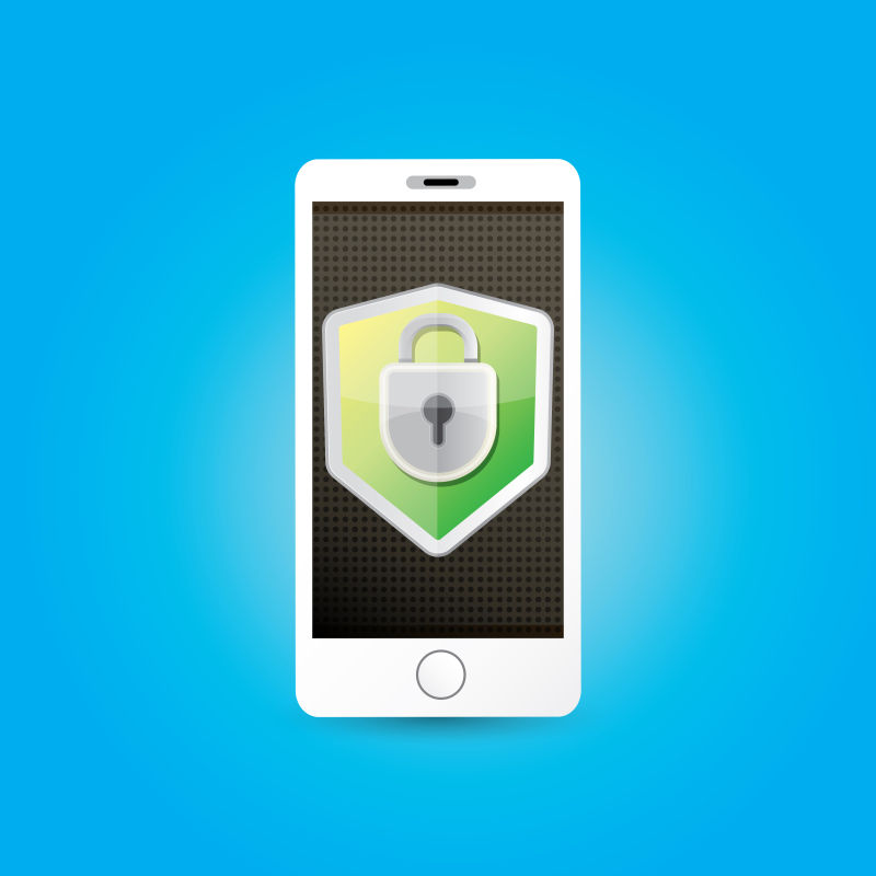 创意矢量现代手机智能锁屏主题插图设计