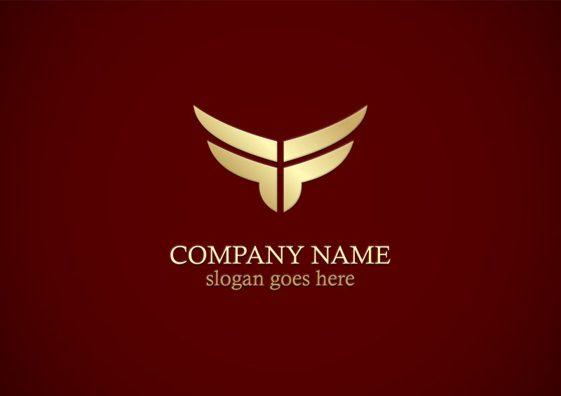 矢量抽象现代金色商业标志创意设计