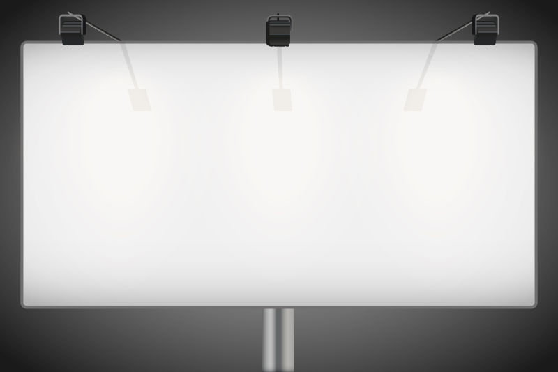 抽象矢量户外空白广告牌设计