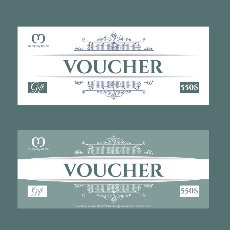 抽象矢量现代经典优惠券设计