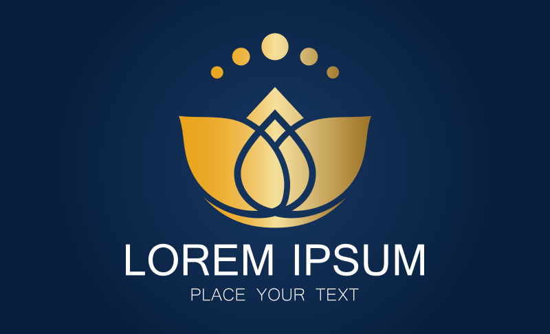 矢量金色商业标志设计