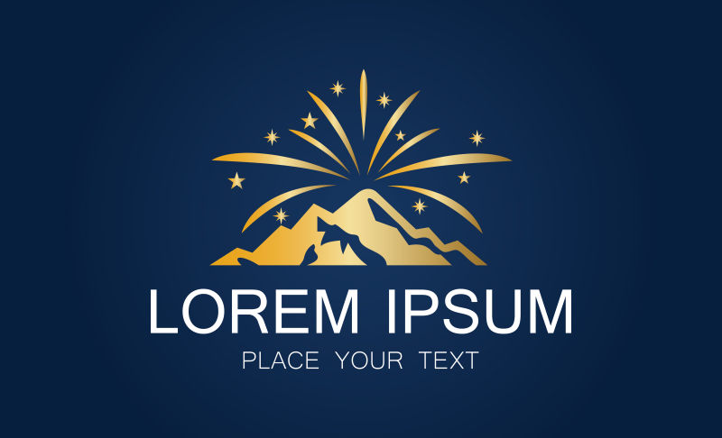 矢量金色商业标志设计